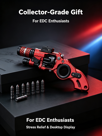 Mechanical Revolver EDC Fidget Toy | CNC Alloy Collector‑Grade Metal Stress Relief Spinner